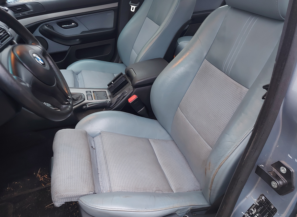 BMW E39 — kompleksowe pranie wnętrza — przed